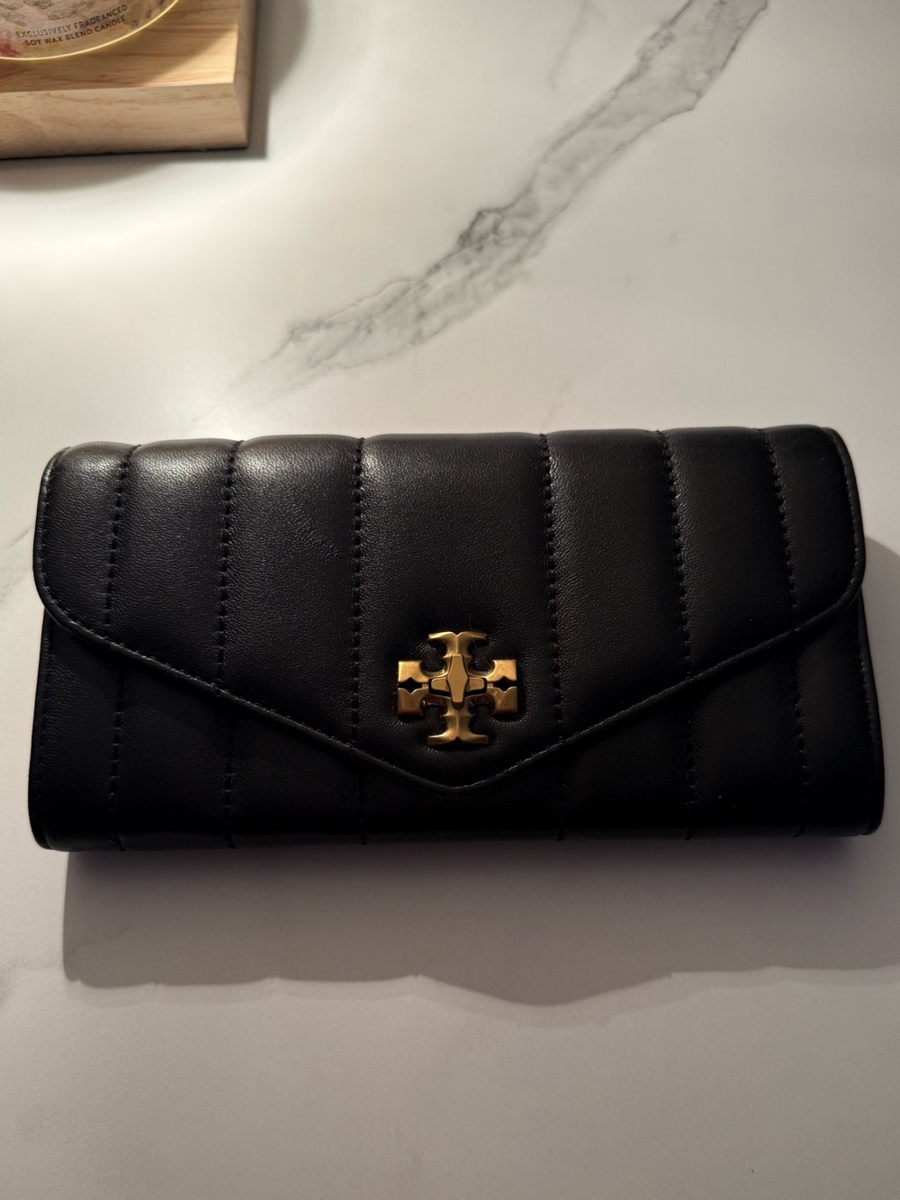 Tory Burch Black Quilted Wallet